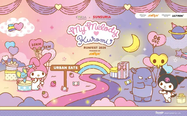Kwasa Damansara X Sunsuria My Melody and Kuromi Runfest 2026 Powered by JomRun® logo