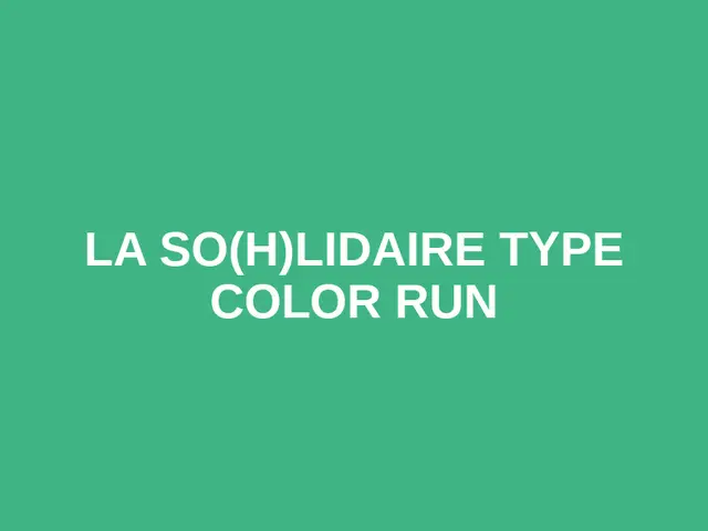 La SO(H)LIDAIRE type color run logo