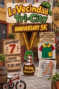 La Vecindad Tri-City Anniversary 5k logo