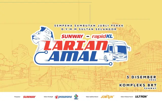 Larian Amal Sunway-Rapid KL sempena sambutan Jubli Perak D.Y.M.M Sultan Selangor logo