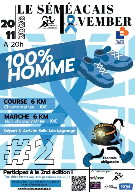 LE SEMEACAIS MOVEMBER 100% HOMME logo