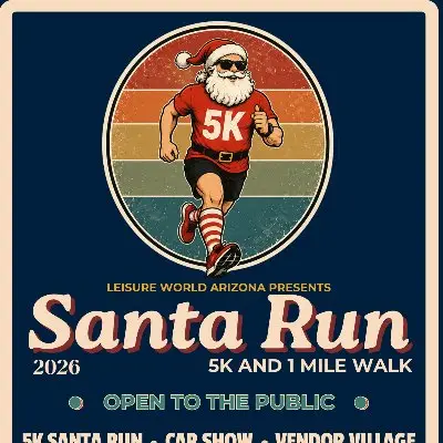 Leisure World Santa 5K & 1 Mile Walk logo