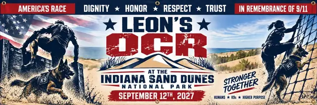 Leon's Heroes Obstacle Course Race - Indiana Dunes National Park logo