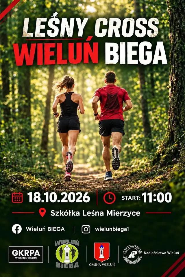 Leśny Cross Wieluń Biega 2026 logo