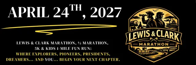 Lewis & Clark Marathon, 1/2 Marathon, 5k and 1-Mile Fun Run logo