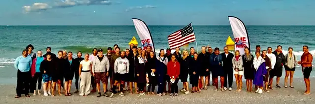Live Wildly Open Water Team Challenge, Celebrating Worlds Swim Day logo