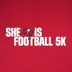 She is Football 5K Run, Walk & Stroll logo