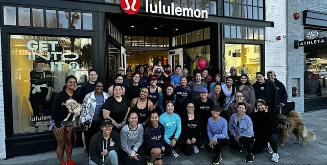 lululemon Burlingame x Hella Bae Running Club logo