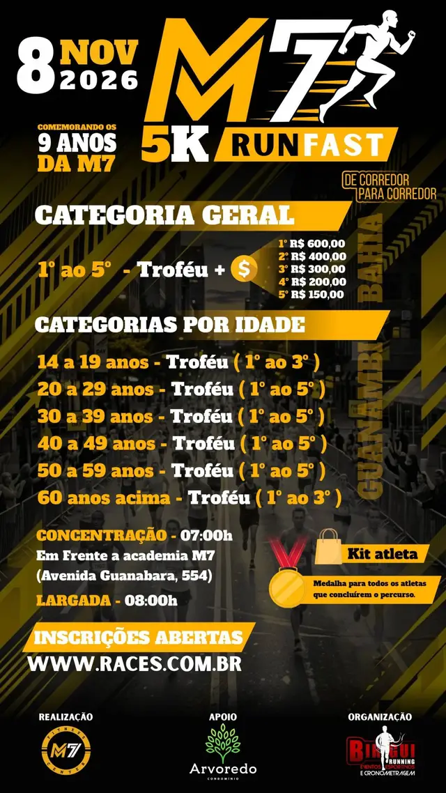 M7 - 5K RUN FAST - COMEMORANDO OS 9 ANOS DA ACADEMIA M7 logo