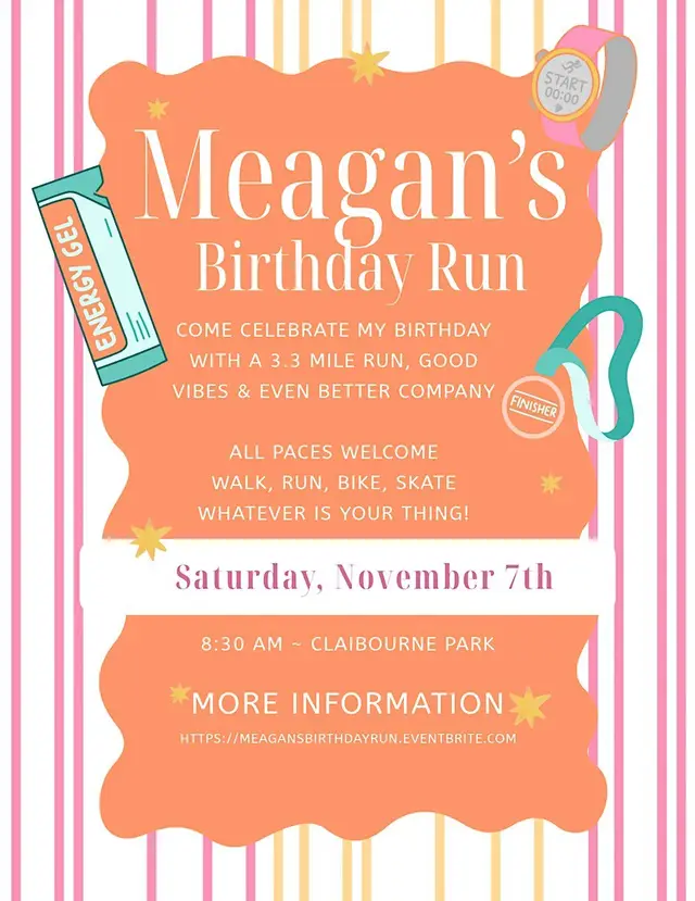 Meagan's Birthday Run logo