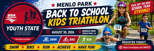 Menlo Park Back-to-School Kids Triathlon logo