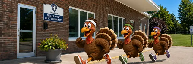 Mercer County Health Department Turkey Trot 5k logo