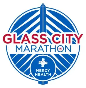 MERCY HEALTH GLASS CITY MARATHON logo