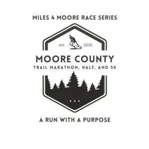 "Miles 4 Moore" Moore County Trail Marathon, Half, 10K, and 5K logo