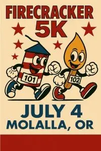 Molalla Firecracker 5k logo