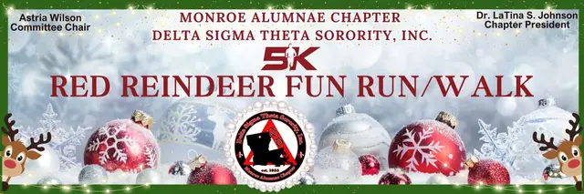 Monroe Alumnae's Annual Red Reindeer 5K Fun Run/Walk logo