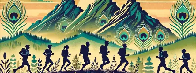 Mountain Peacock 50k logo