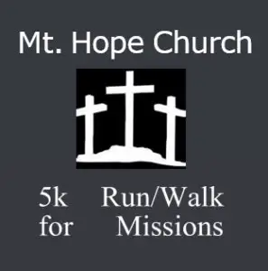 Mt. Hope Church 5K Run for Missions logo