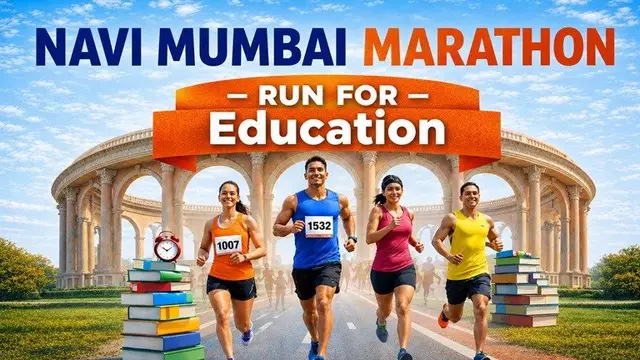 Navi Mumbai Marathon - Run for Education logo
