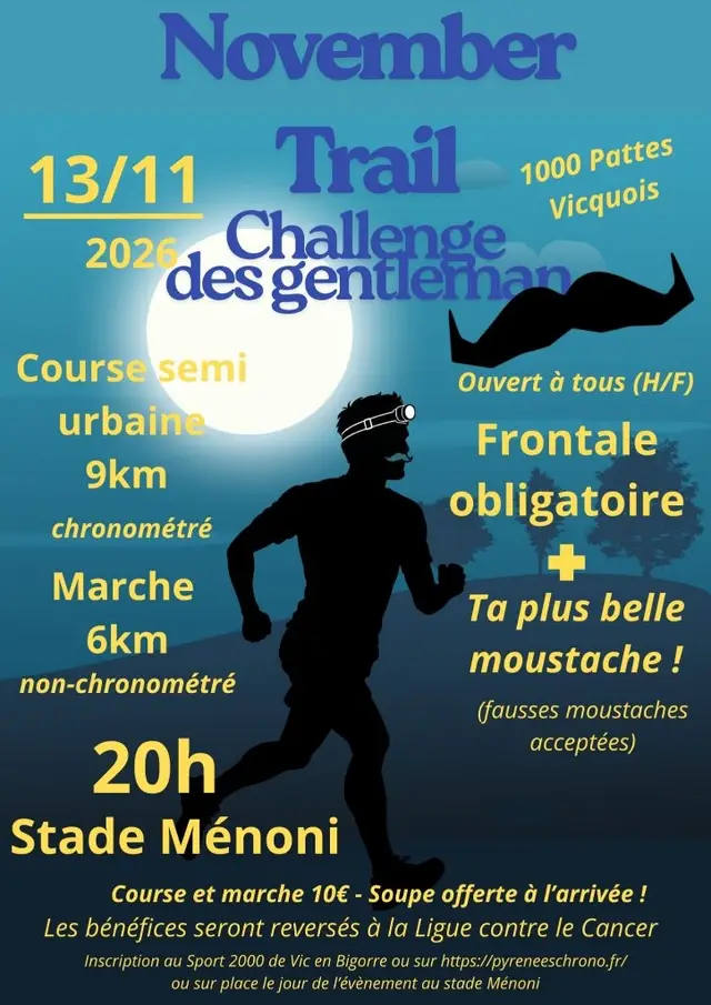 NOVEMBER TRAIL des 1000 Pattes Vicquois logo