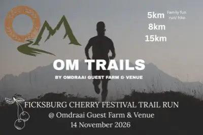 OM trails Cherry festival trail run logo