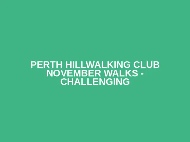 Perth Hillwalking Club November Walks  - Challenging logo