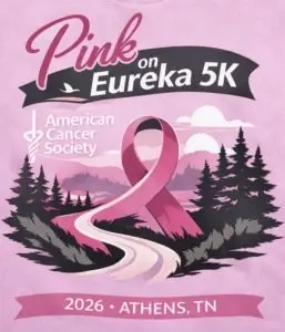 Pink on Eureka 5K logo