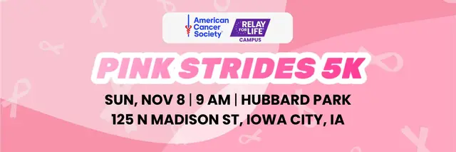 Pink Strides 5K (Hosted by ACS at U'Iowa) logo