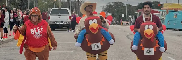 Poultry in Motion; Waco Thanksgiving Day Turkey Trot 5K and 1K Run/Walk logo