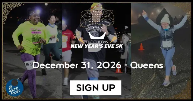 Queens New Year's Eve 5K NSRF 2026 logo