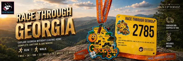 Race Through Georgia 1M, 5K, 10K, 13.1, 26.2 logo