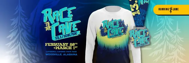 Race to the Cave Half Marathon, 10K & 5K logo