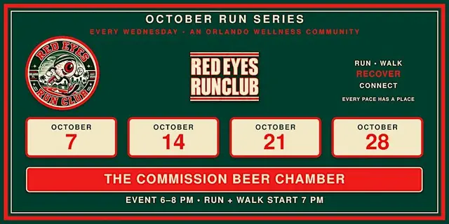 RED EYES RUN CLUB - Weekly Wednesday RUN + WALK logo