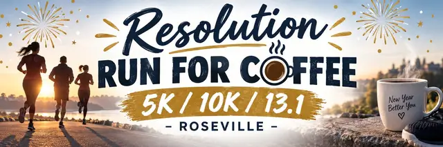 Resolution Run for Coffee 5K/10K/13.1 - Roseville logo