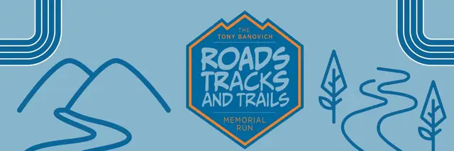 Roads, Tracks, and Trails Virtual Memorial Run and Fundraiser logo