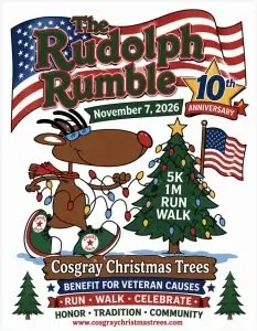Rudolph Rumble Veteran's Benefit 5K Run-Walk/1M Walk 2026 logo