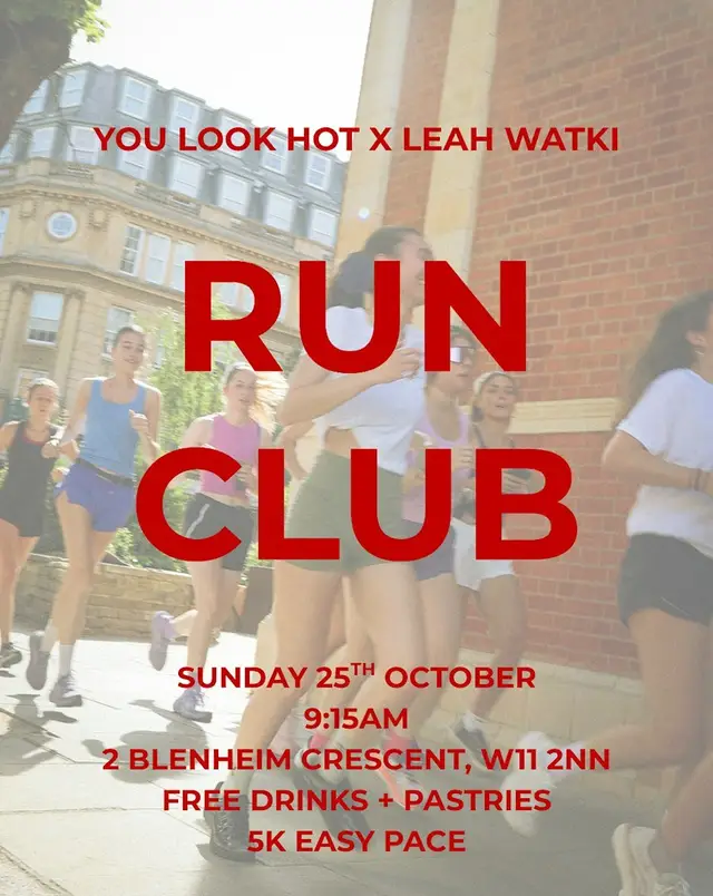 Run Club hosted by Leah Watki and YOU LOOK HOT logo