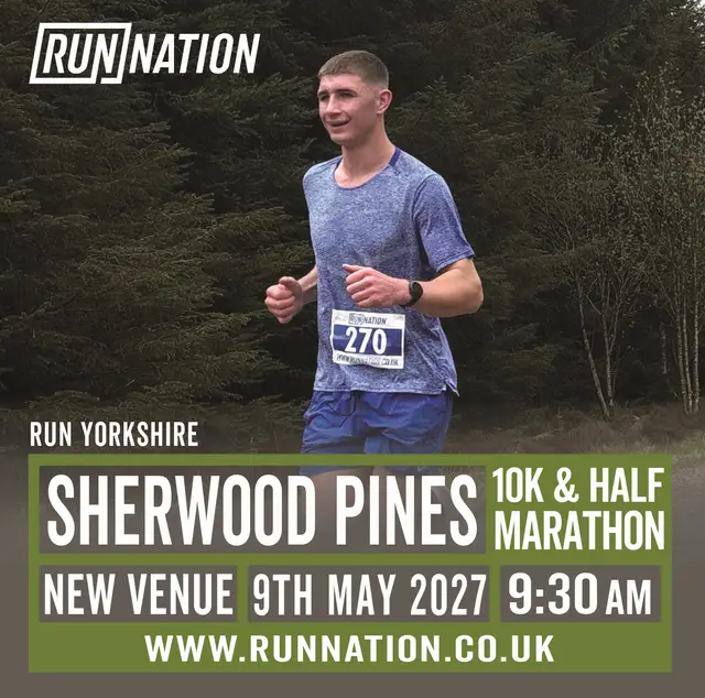 Run Nottinghamshire Sherwood Pines 10k and Half Marathon logo