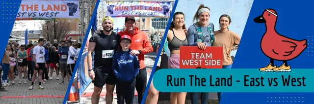 Run The Land - East vs. West logo