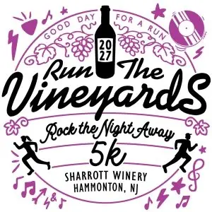 Run the Vineyards - Rock the Night Away 5K logo