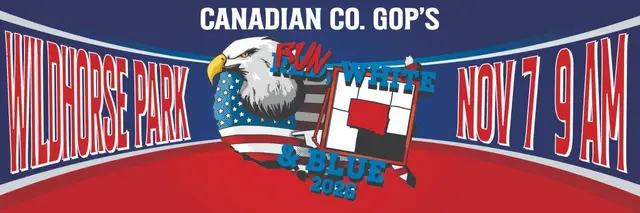 Run White and Blue 5k logo