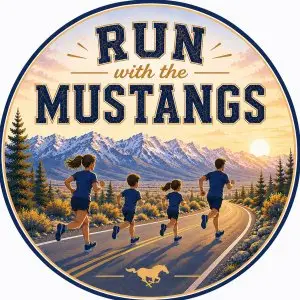 Run with the Mustangs logo