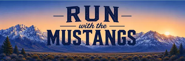 Run with the Mustangs logo