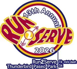 Run2serve 5K/1K Run/Walk logo