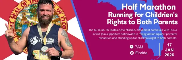 Running for Children's Rights to Both Parents - 13 of 50 Half Marathons in 50 States - Florida logo