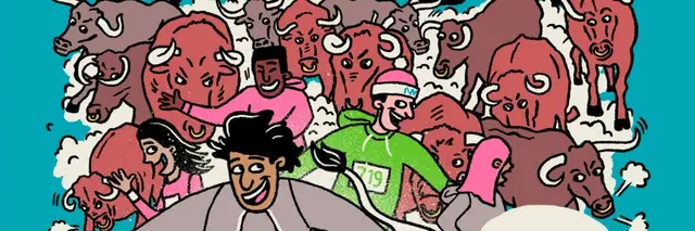Running of the Bulls presented by Cash Cow NYC & RTBX logo