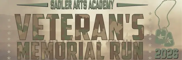 Sadler Arts Academy Veterans Memorial 5k logo