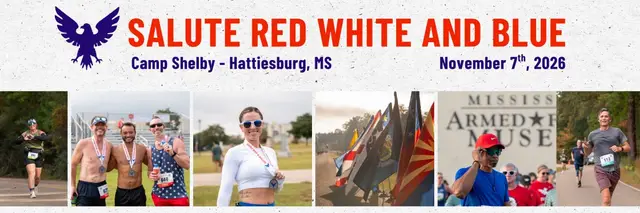 Salute Red, White, and Blue logo