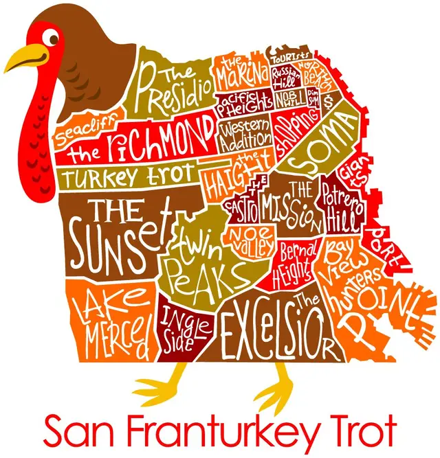 San Francisco Turkey Trot (24th annual Thanksgiving Run & Walk) logo