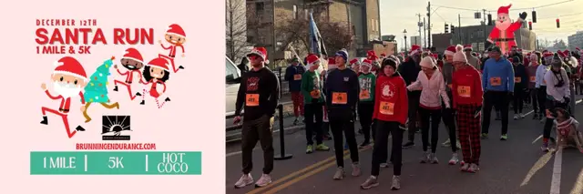 Santa Run 1 mile and 5k logo